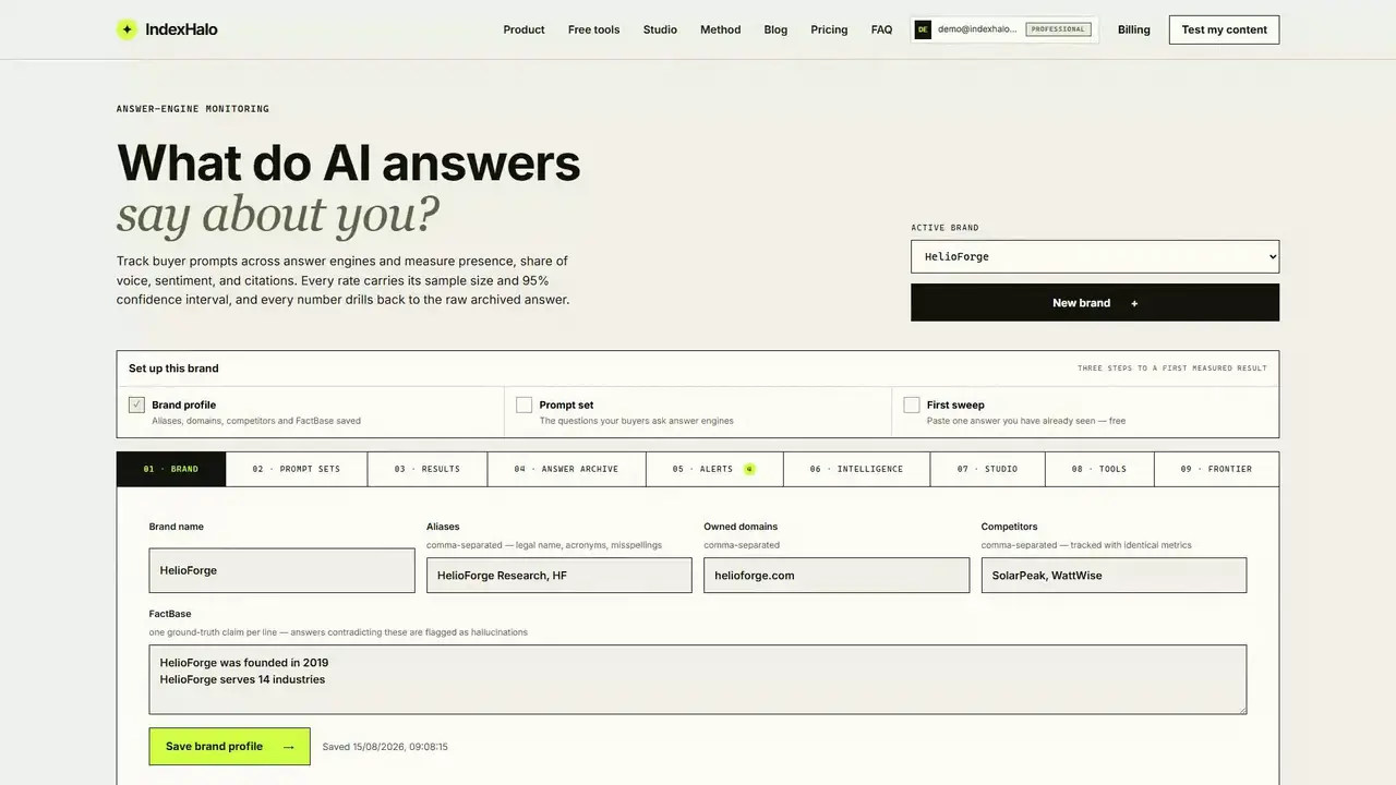 Compliance Scan — IndexHalo dashboard