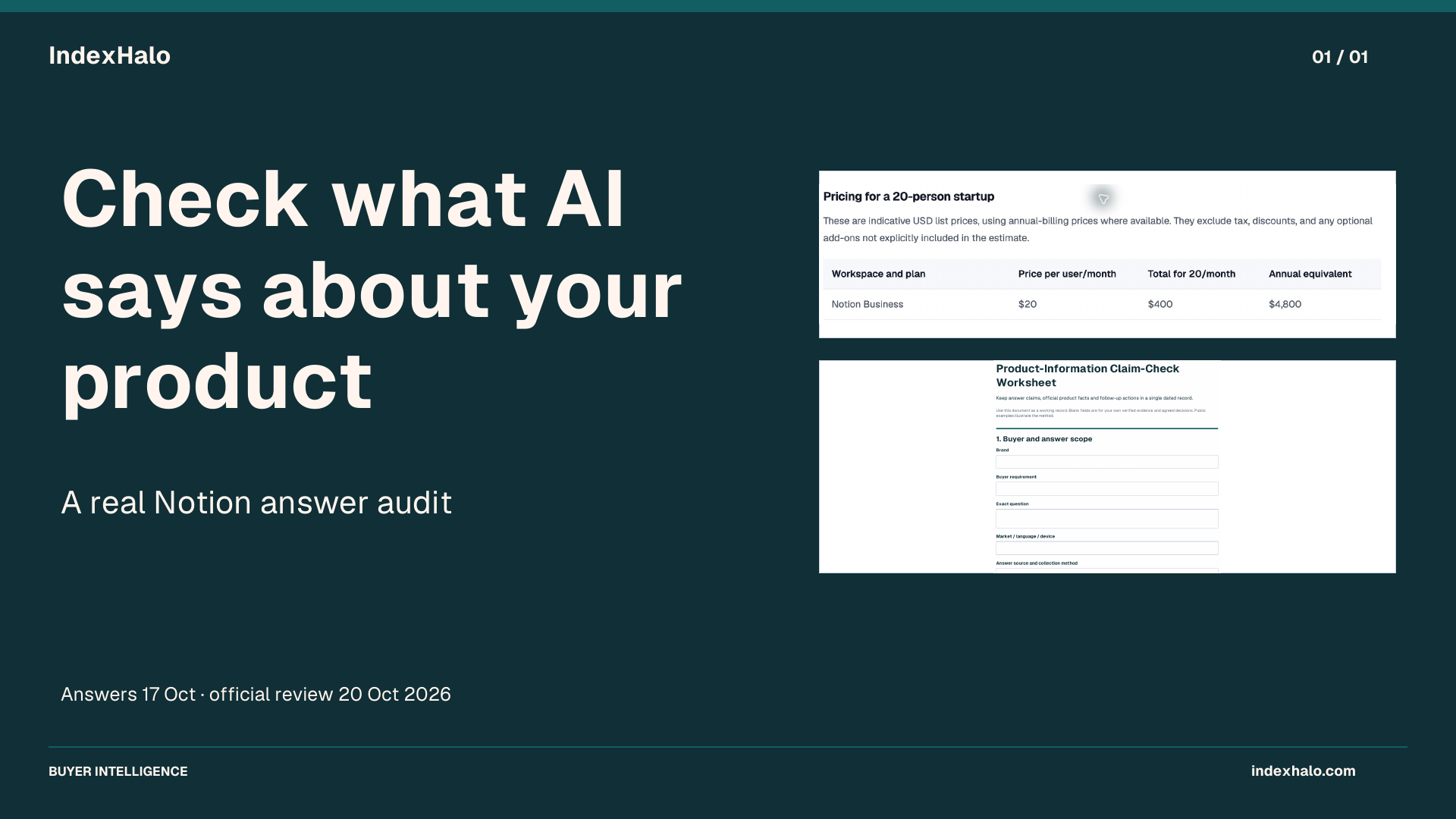Audit the product facts buyers see in AI answers