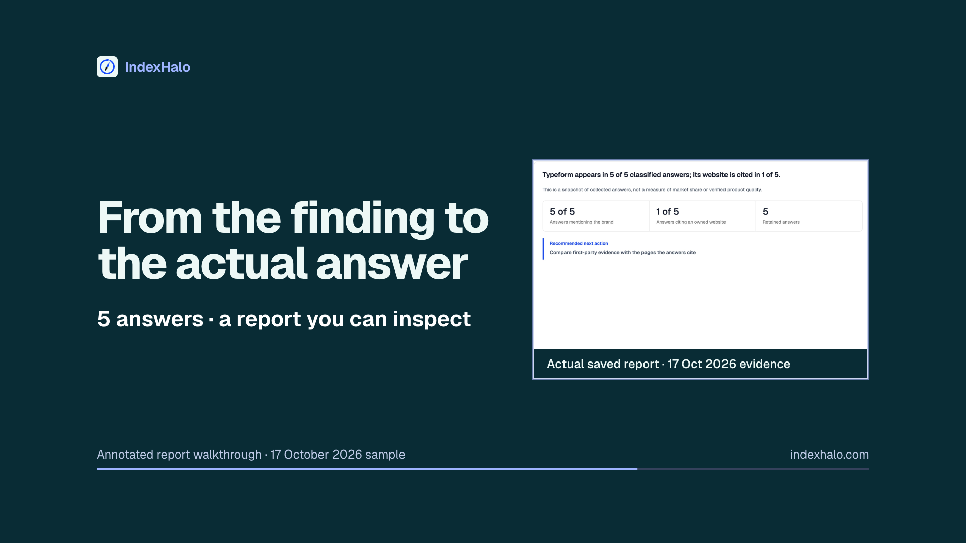 Read an AI visibility report from finding to action